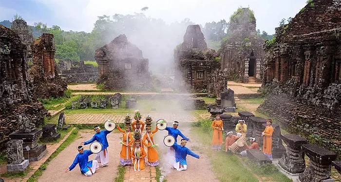 Traditional Cham Apsara dance performed for visitors at My Son