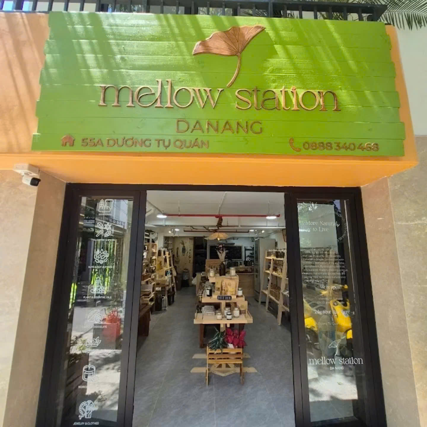 Mellow Station Danang tại 55A Dương Tự Quán, Mỹ An — cửa hàng thực phẩm tự nhiên và superfood gần An Thượng.