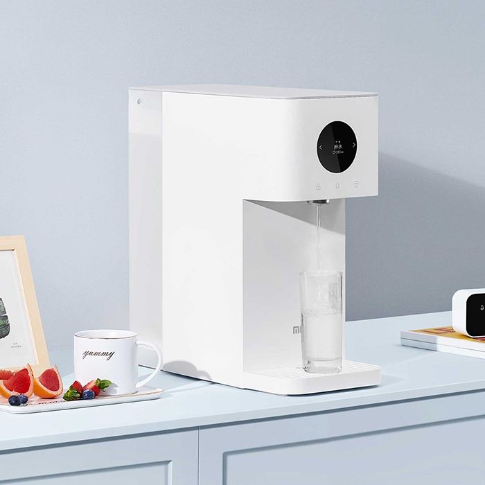 A countertop water filter jug — a step up from boiling for long-stayers who want to reduce chemicals and improve taste.